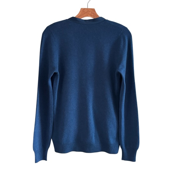 AQUA Cashmere Blue Cardigan Sweater Size S - Picture 5 of 7